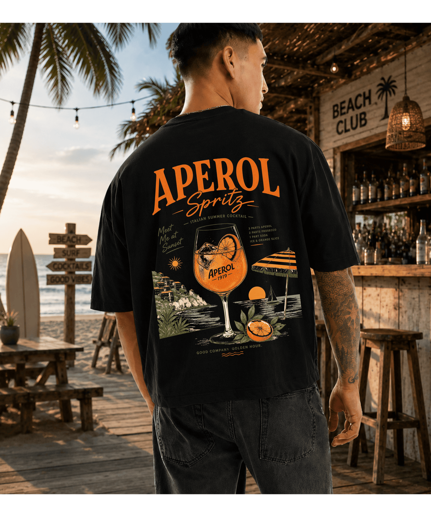Aperol Spritz Cropped T-Shirt