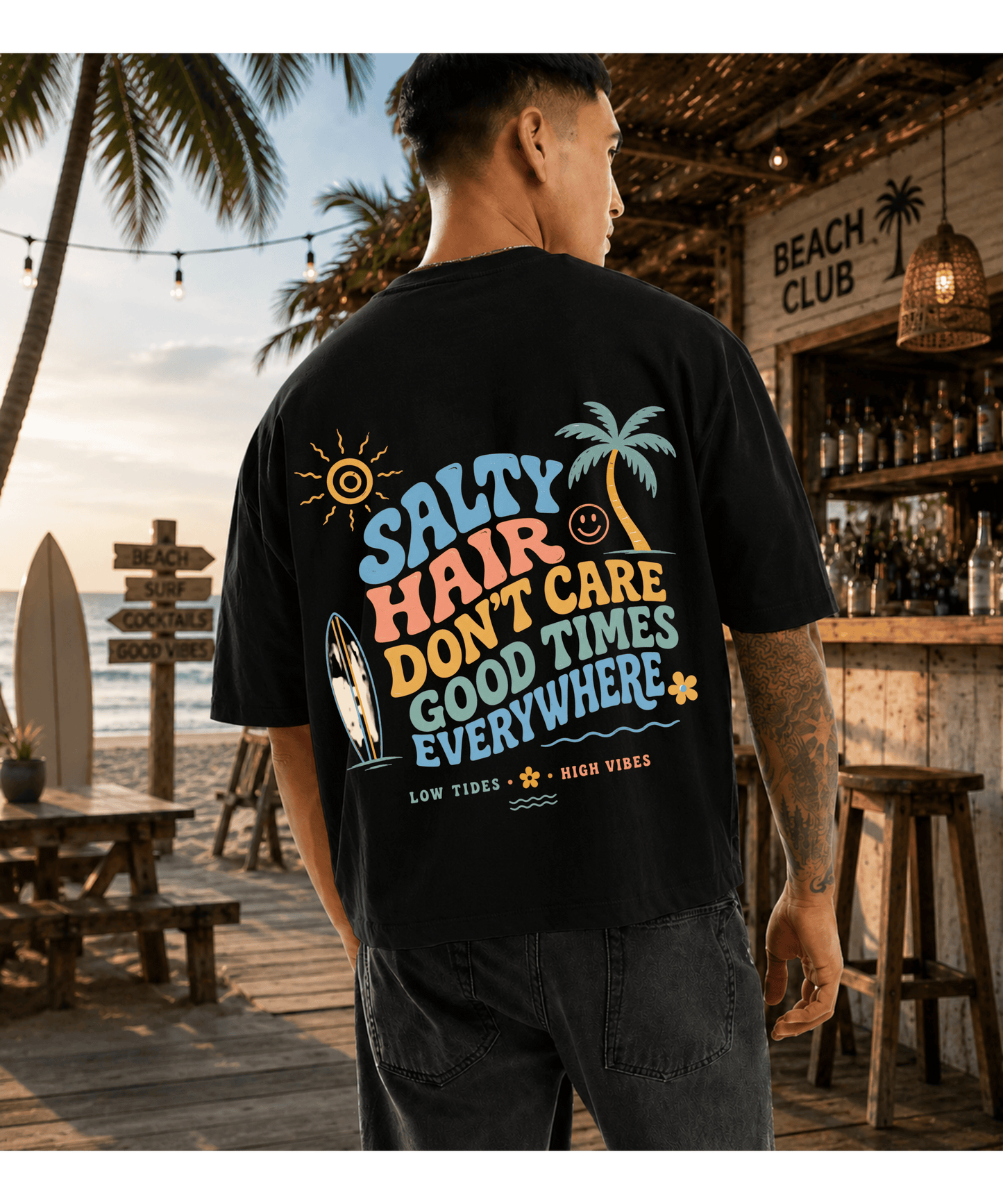 Salty Hair. Don't Care Cropped T-Shirt