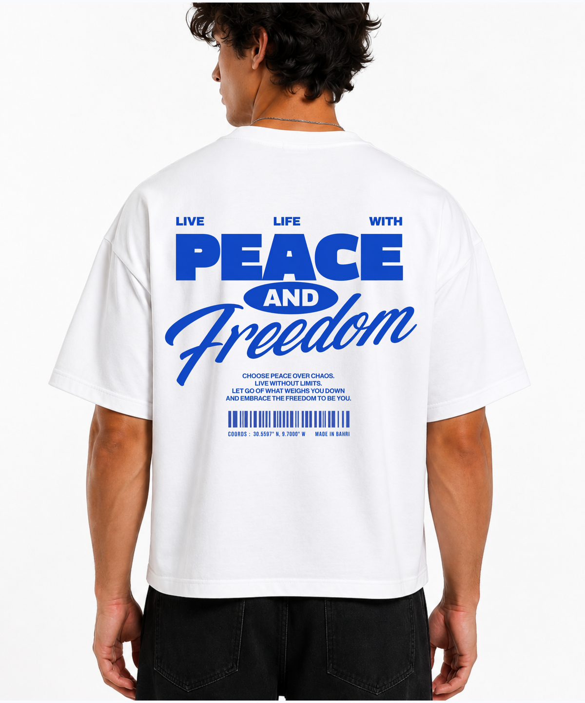 Peace & Freedom Oversized Graphic T-Shirt