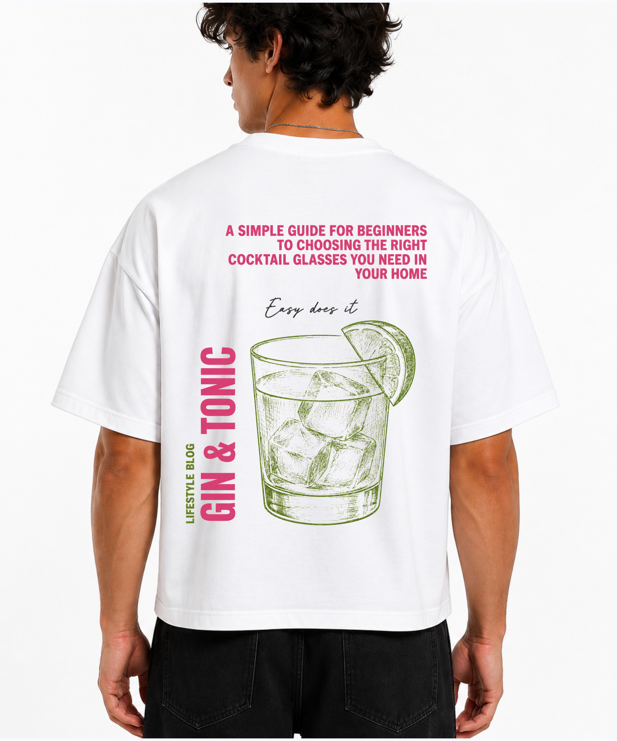 Gin & Tonic Oversized Graphic T-Shirt