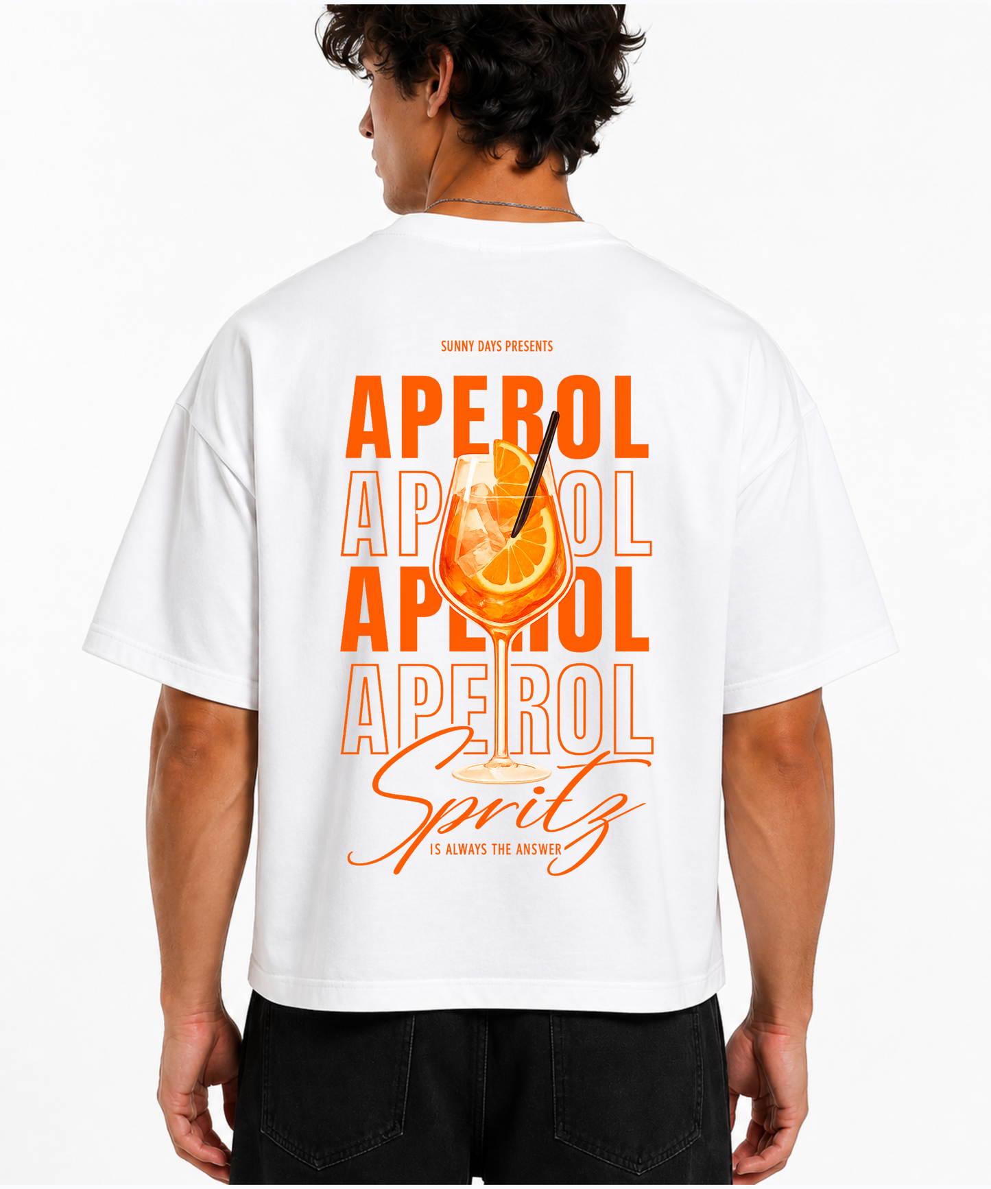 Aperol Spritz Oversized Graphic T-Shirt
