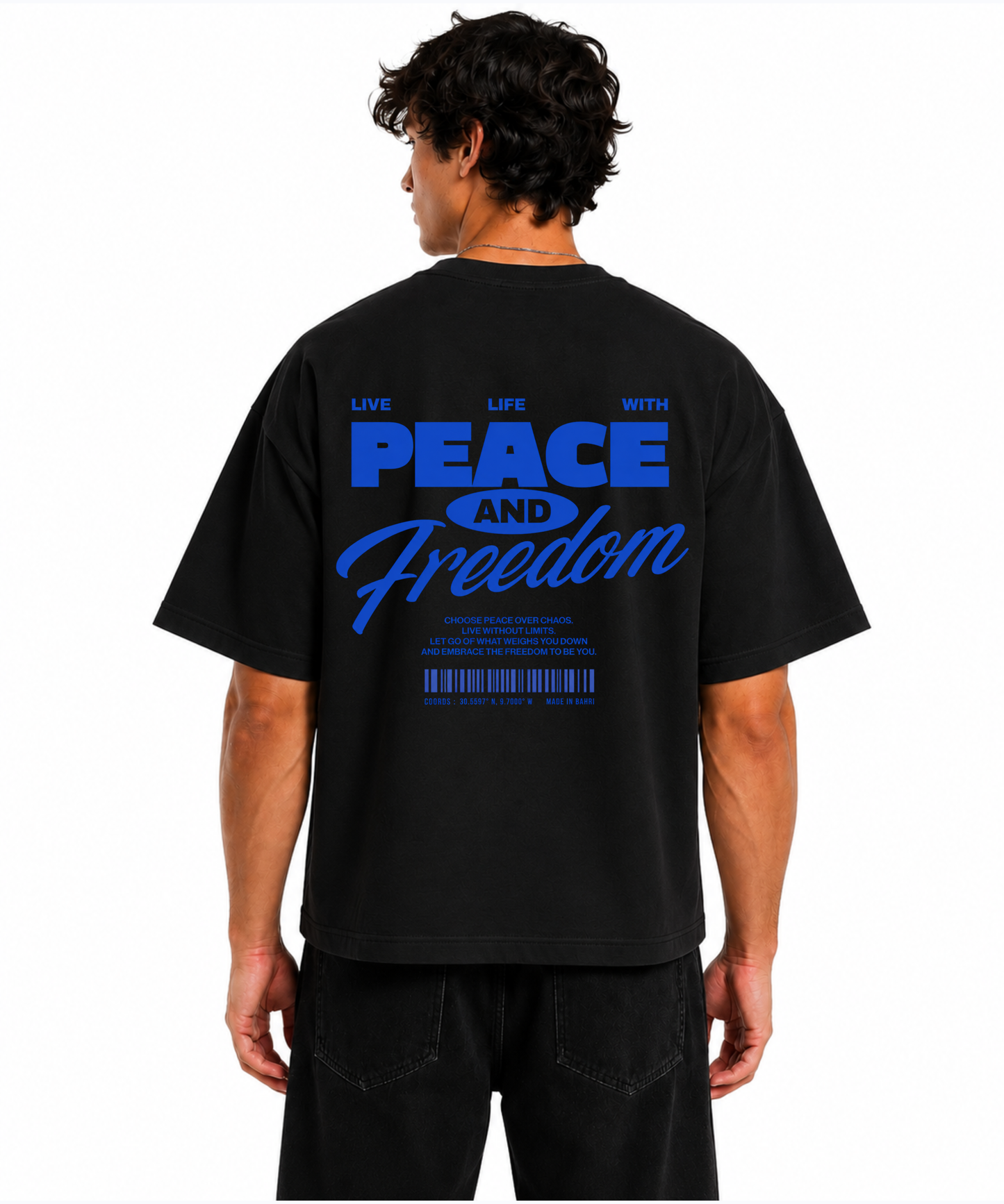 Peace & Freedom Oversized Graphic T-Shirt