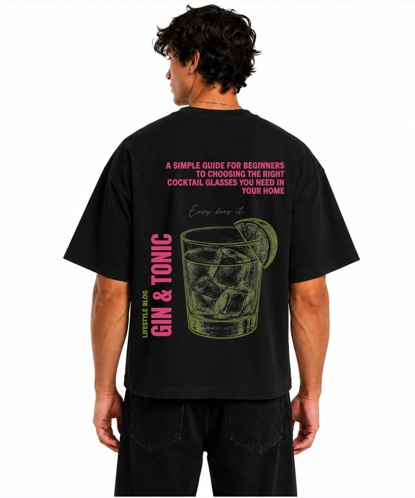Gin & Tonic Oversized Graphic T-Shirt