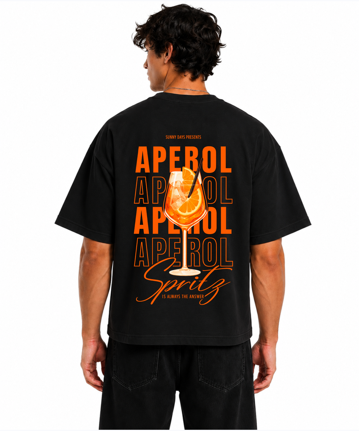 Aperol Spritz Oversized Graphic T-Shirt