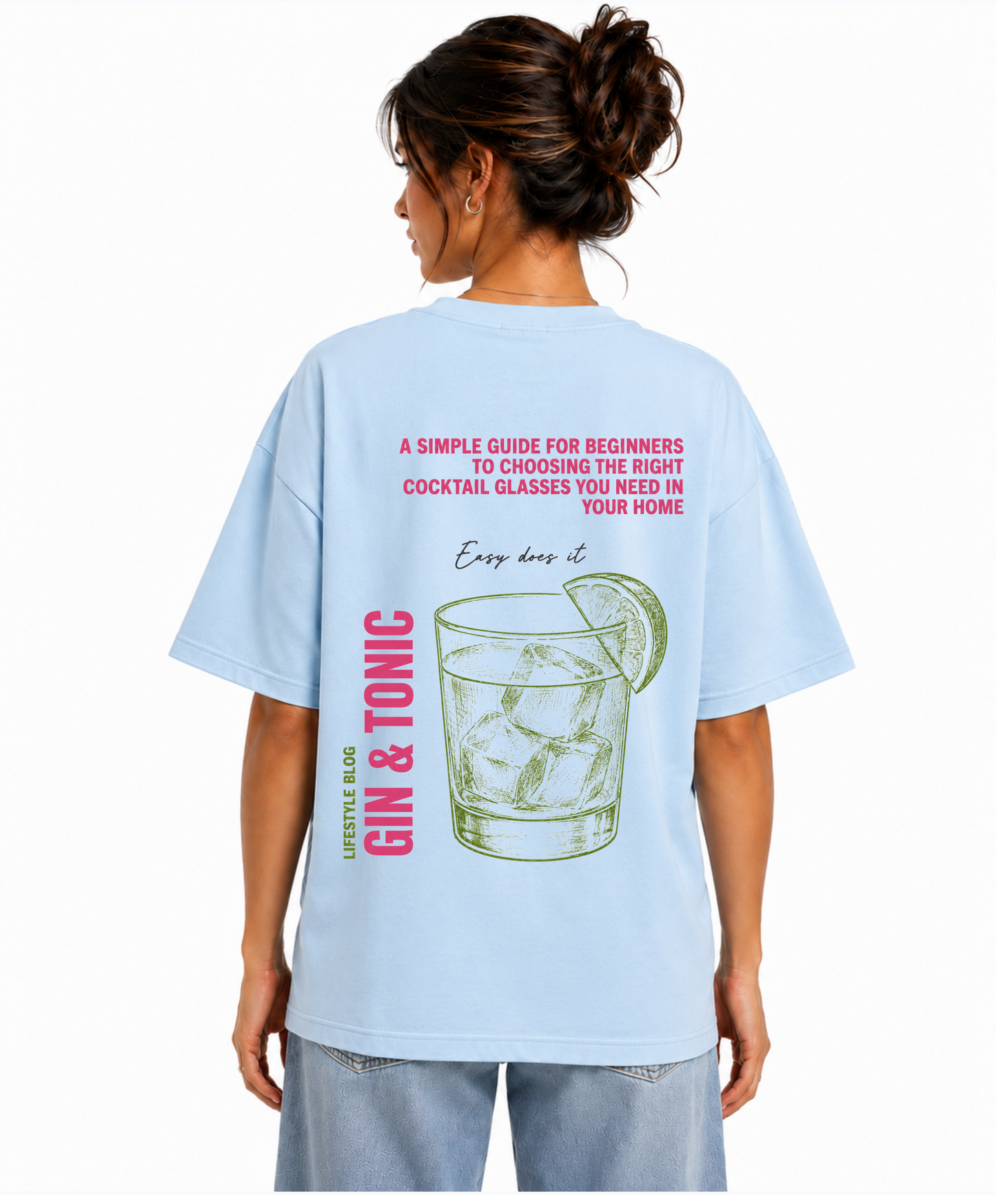 Gin & Tonic Oversized Graphic T-Shirt