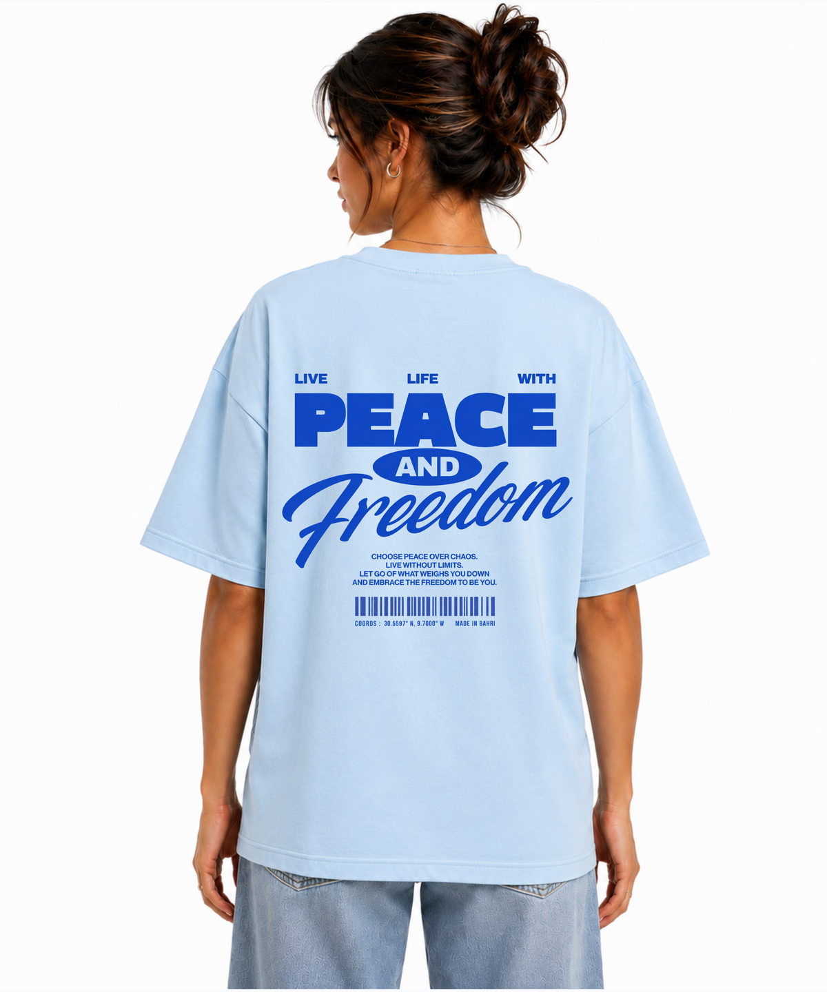 Peace & Freedom Oversized Graphic T-Shirt