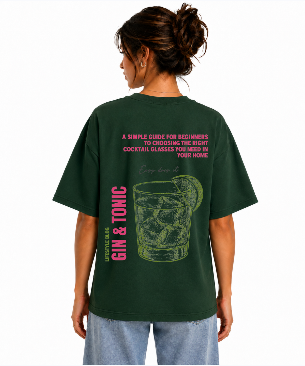 Gin & Tonic Oversized Graphic T-Shirt