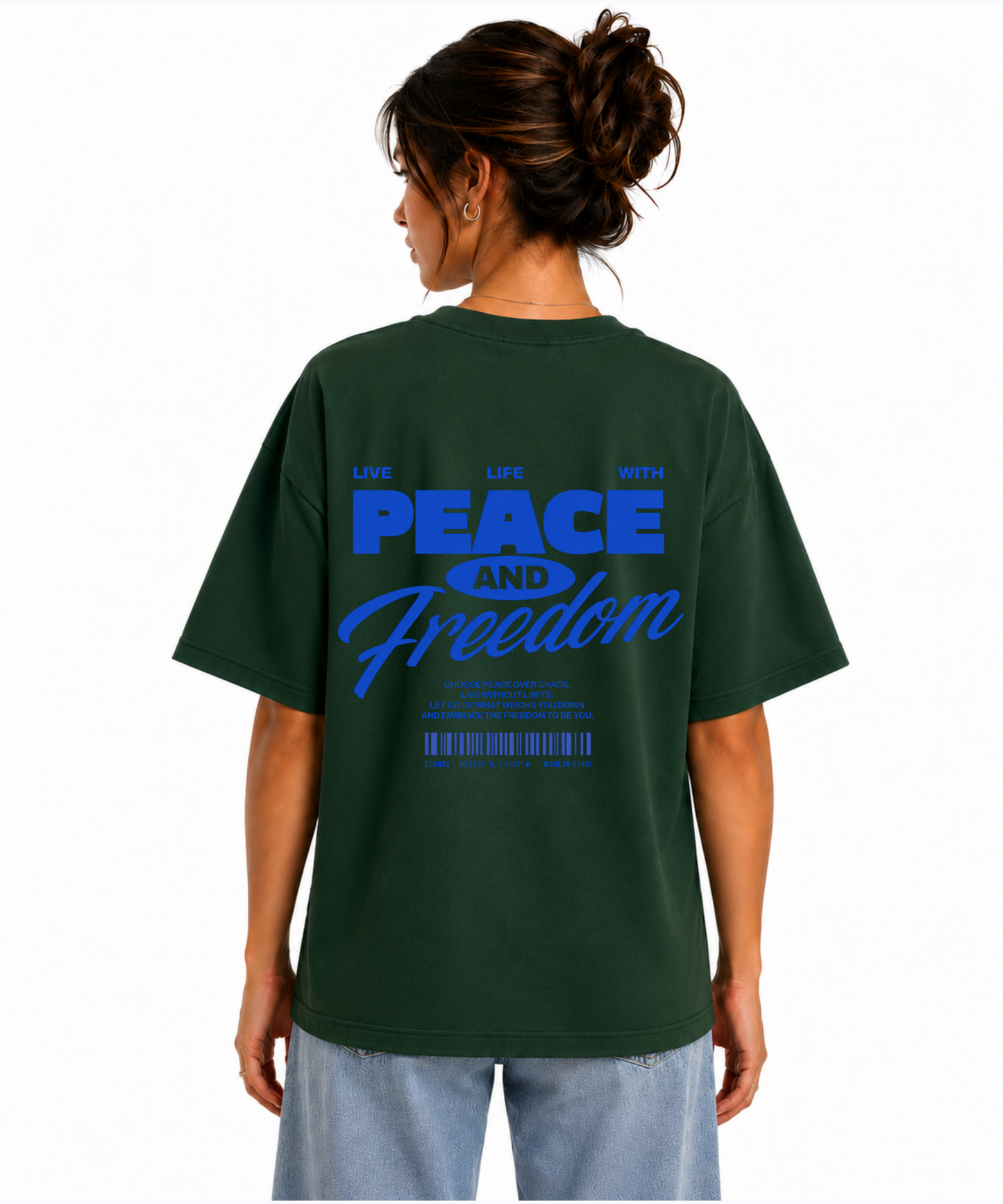 Peace & Freedom Oversized Graphic T-Shirt