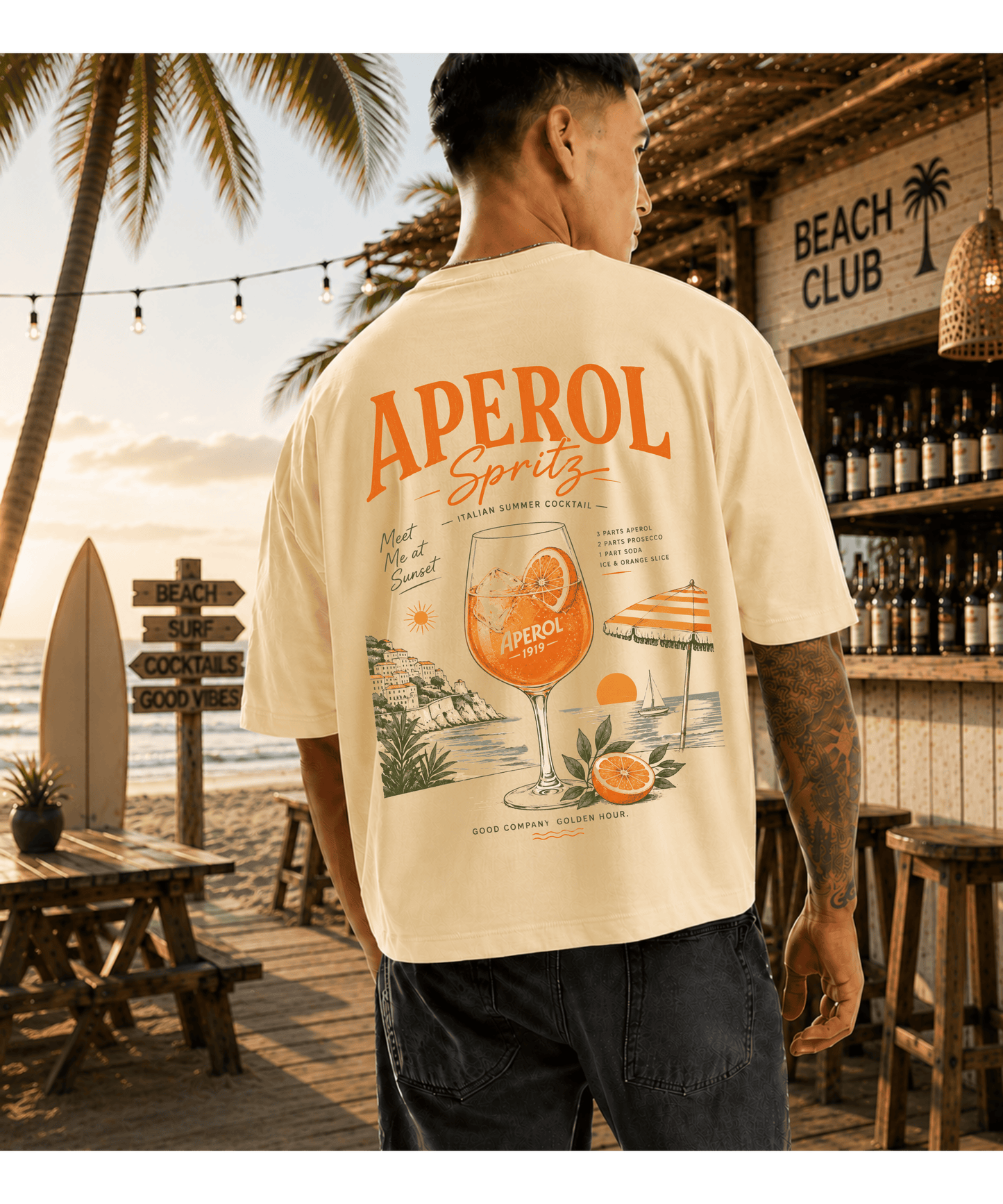 Aperol Spritz Cropped T-Shirt