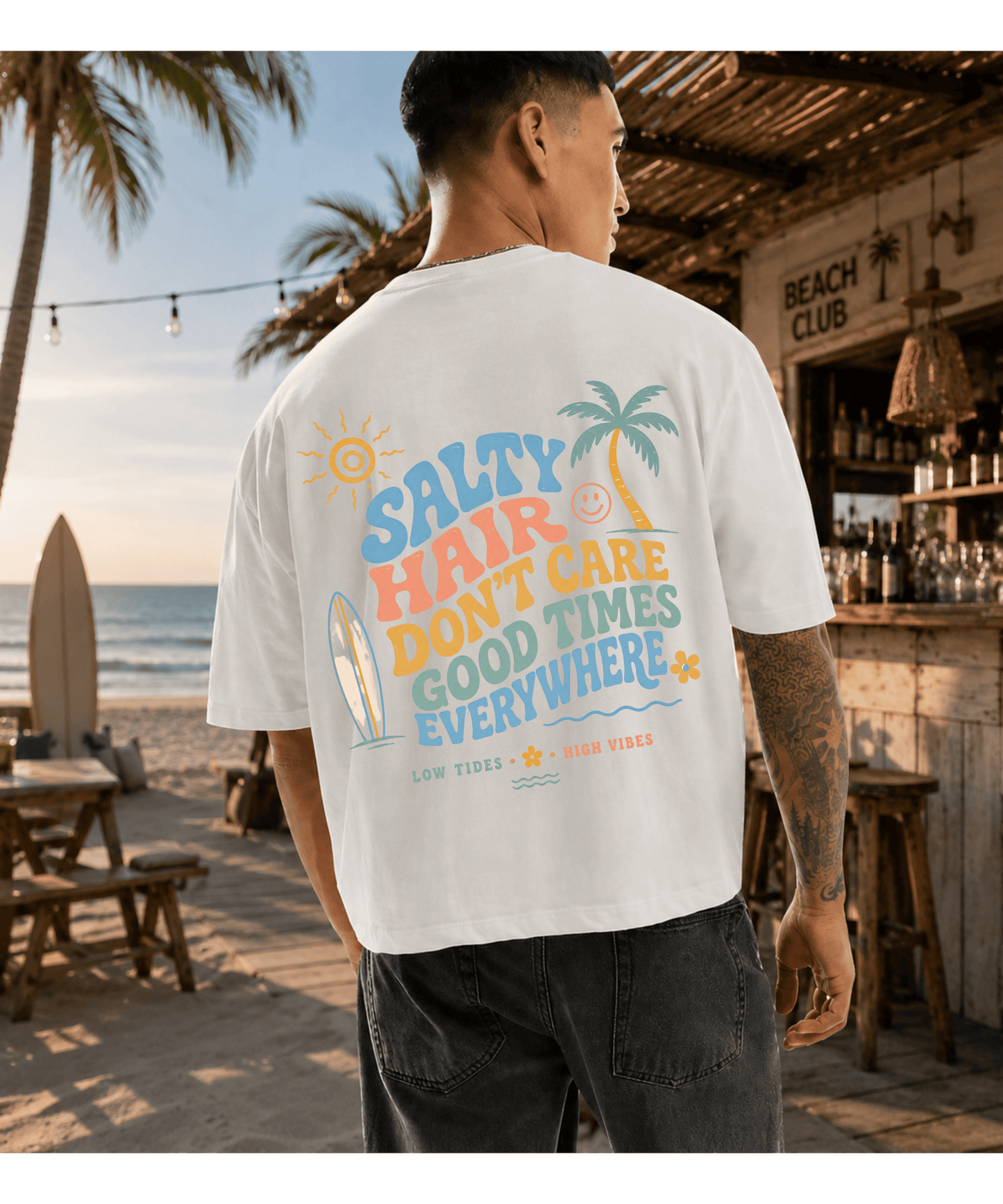 Salty Hair, Don't Care Oversized T-Shirt