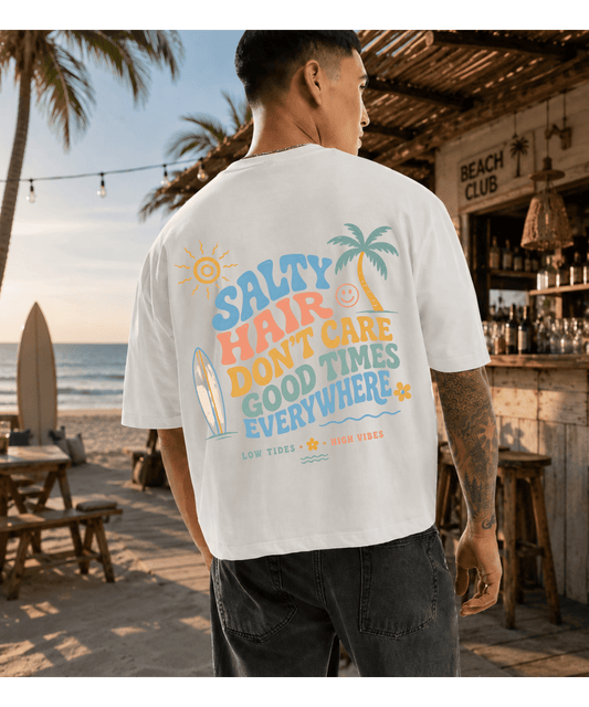 Salty Hair, Don't Care Oversized T-Shirt