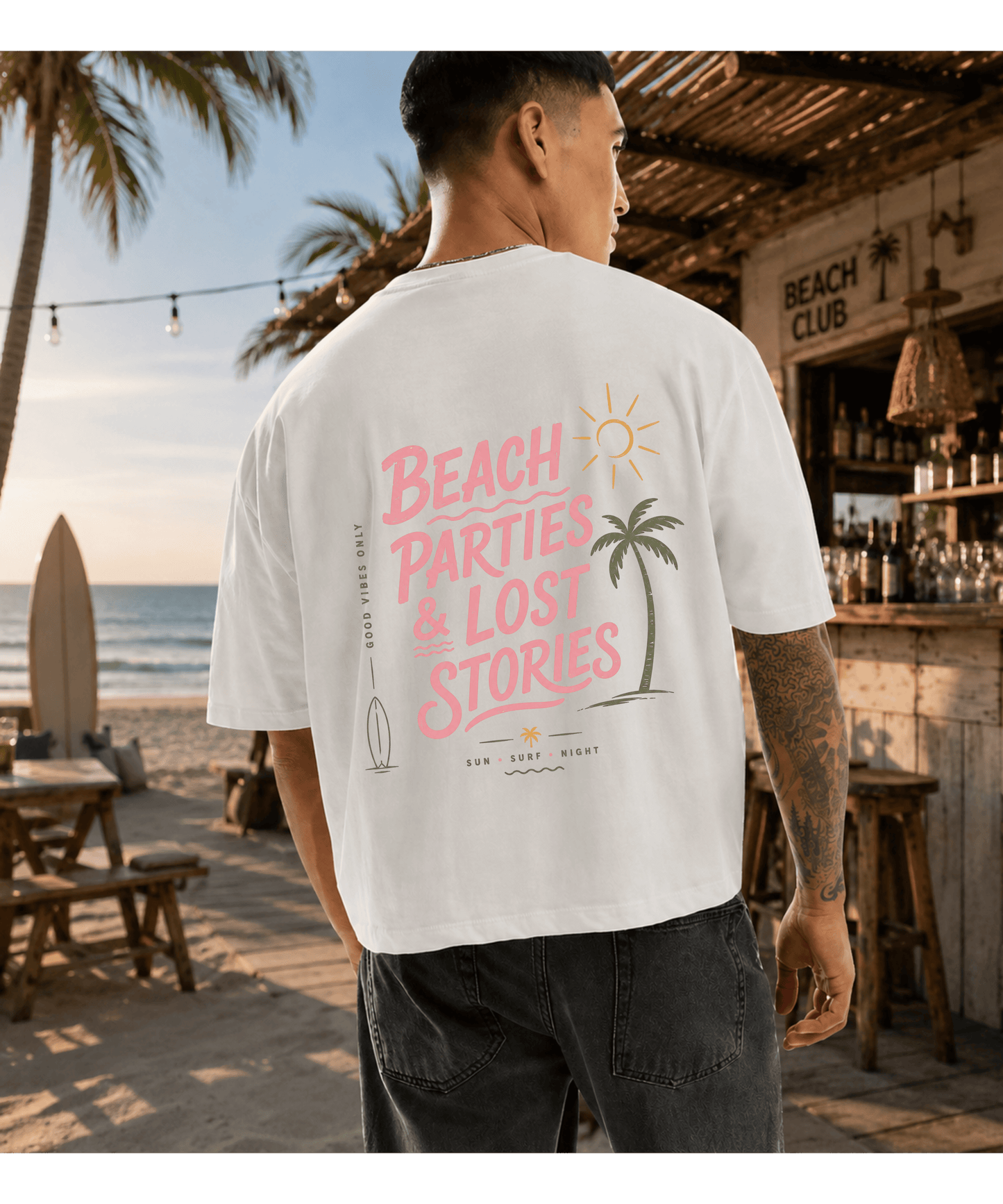 Beach Parties & Lost Stories Oversized T-Shirt