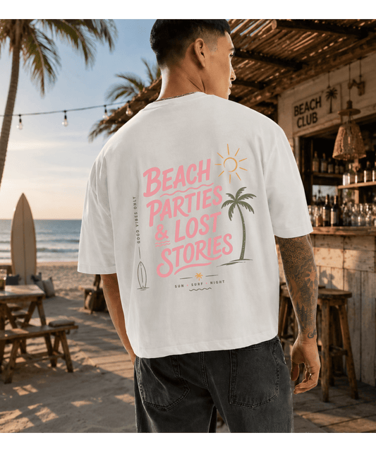 Beach Parties & Lost Stories Oversized T-Shirt