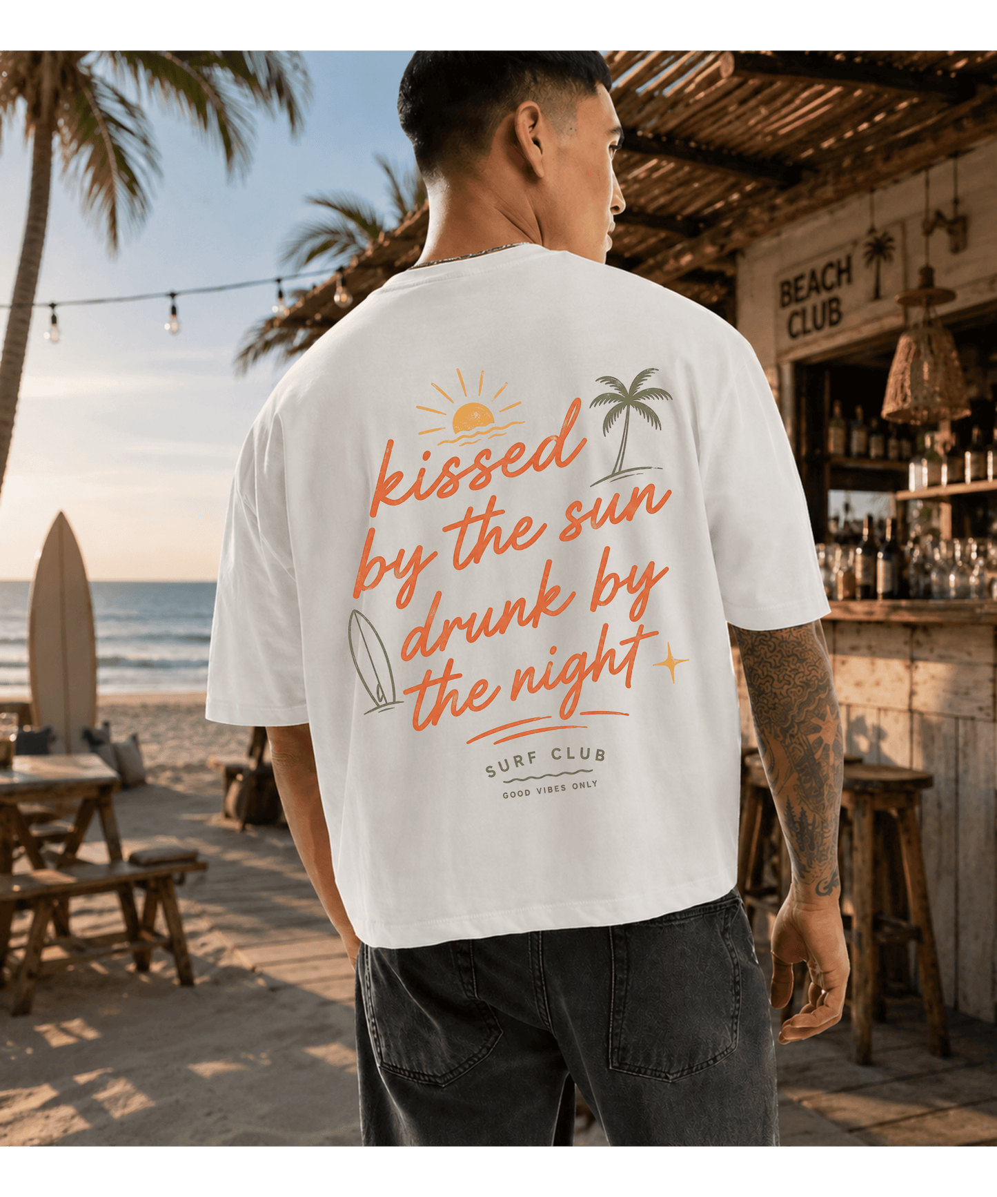 Kissed by the Sun Drunk by the Night Cropped T-Shirt
